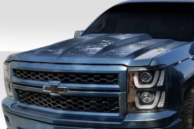 Duraflex - Chevrolet Silverado Cowl Duraflex Body Kit- Hood 117530