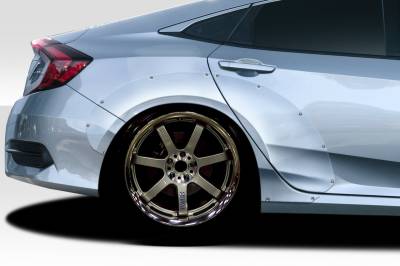 Duraflex - Honda Civic 4DR RBT Duraflex Body Kit- 6pcs Wide Body Rear Fenders 117590