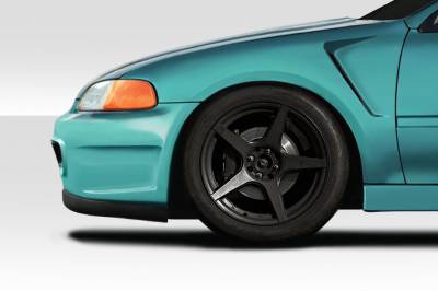 Duraflex - Honda Civic 2DR & 3DR Duraflex F-1 Fenders - 2 Piece - 101124