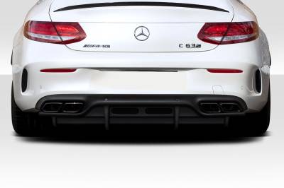 Duraflex - Mercedes C Class Power Duraflex Rear Bumper Diffuser Body Kit 117249