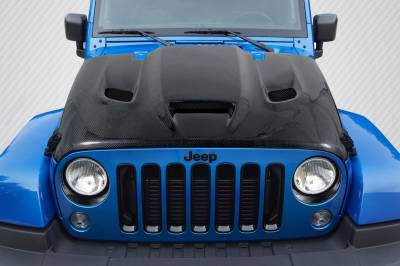 Carbon Creations - Jeep Wrangler Hellcat Look DriTech Carbon Fiber Body Kit- Hood 113215