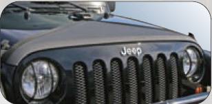 Jeep Wrangler Rampage Hood Bra - Triangle - Black Denim - 1102