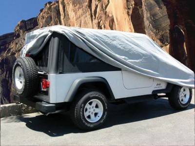 Jeep Wrangler Rampage Car Cover - 4 Layer - Grey with Lock - Cable & Storage Bag - 1203