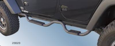 Dodge Ram Rampage SRS Side Bars with Recessed Step - 2 Inch - Pair - Black Textured - 26316