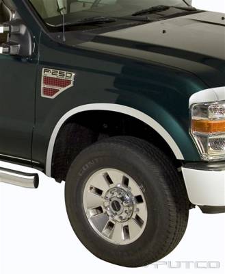 Ford F250 Superduty Putco Stainless Steel Fender Trim - 97177