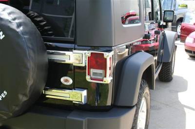 Jeep Wrangler Putco Chrome Rear Hinge Cover - 401266