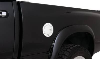 Dodge Ram Rampage Billet Style Gas Cover - Polished Billet - Locking Door Design with Keys - 85015