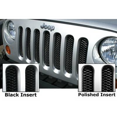 Jeep Wrangler Rampage 3D Steel Grille - Gloss Black Powder Coat - Each - 86512