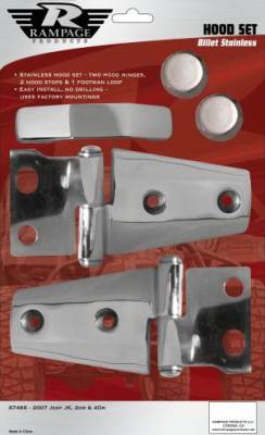 Jeep Wrangler Rampage Door Hinges - Billet - 2 Pair - 87541