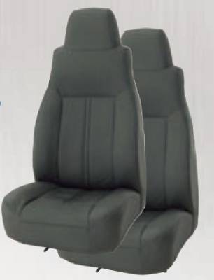 Jeep Wrangler Rampage Factory Style Recliner with Late Model Headrest - Black Denim - 5045115