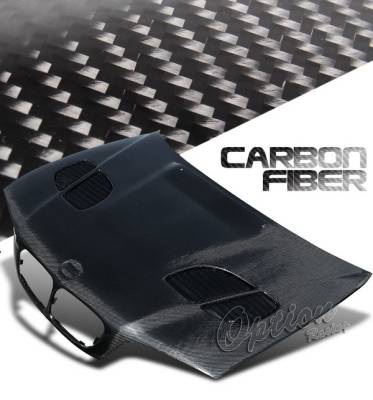 BMW 3 Series Option Racing Carbon Fiber Hood - GTR Style - NRG-CH-BE46-03