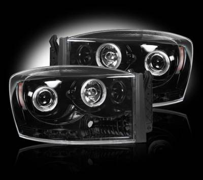 Dodge Ram Recon Projector Headlights - 264199BK