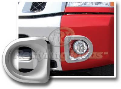 Nissan Titan Restyling Ideas Stainless Steel Bumper Fog Lamp Bezel - 62813SS