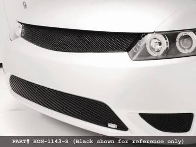 Honda Civic 2DR MX Series Silver Upper Grille - HON-1143-S