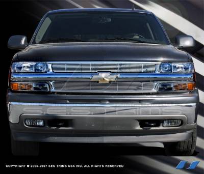 Chevrolet Silverado SES Trim Billet Grille - 304 Chrome Plated Stainless Steel - CG117