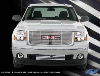 GMC Sierra SES Trim Billet Grille - 304 Chrome Plated Stainless Steel - CG151