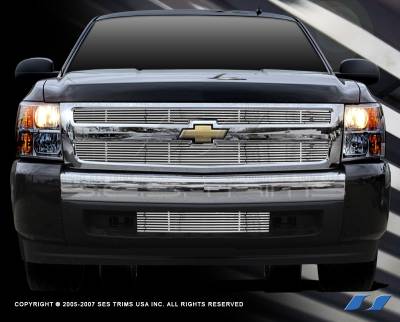 Chevrolet Silverado SES Trim Billet Upper Grille - 304 Chrome Plated Stainless Steel - CG153