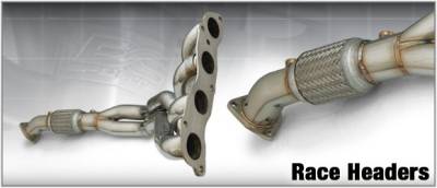 Stainless Steel Race Header-Back Single Canister Exhaust System - SCS7034