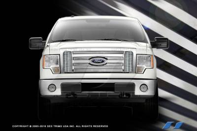 Ford F150 SES Trim Billet Grille - 304 Chrome Plated Stainless Steel - CG216