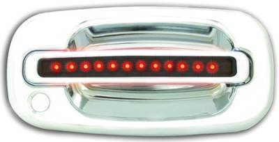 Chevrolet Suburban IPCW LED Door Handle - Front - Chrome - Both Sides with Key Hole - 1 Pair - CLR99S18F