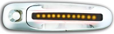 Dodge Dakota IPCW LED Door Handle - Front - Chrome - Both Sides with Key Hole - 1 Pair - DLY02S04F