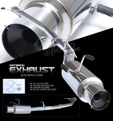 Nissan 240SX Option Racing Cat-Back Exhaust - 41-36140