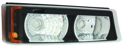 Chevrolet Silverado IPCW Park Signals - Front - Diamond Cut with Amber Reflector - 1 Pair - CWB-337B