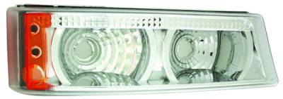 Chevrolet Silverado IPCW Park Signals - Front - Diamond Cut with Amber Reflector - 1 Pair - CWB-337C