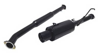 Mitsubishi Lancer Megan Racing Type 2 Series Cat-Back System - Black - MR-CBS-MLE05T-V2B