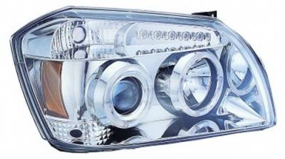 Dodge Magnum IPCW Headlights - Projector with Rings with Amber Reflector - 1 Pair - CWS-417C2