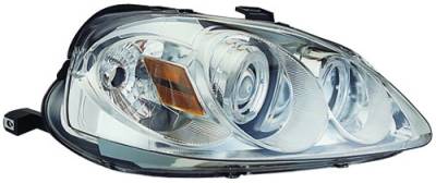 Honda Civic IPCW Headlights - Projector with Rings with Amber Reflector - 1 Pair - CWS-730C2