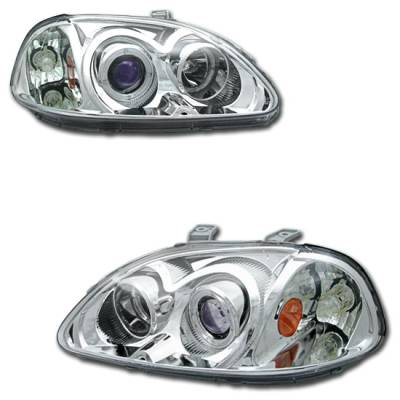 Chrome Dual Halo Projector Headlights