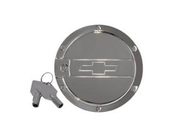 Chevrolet Camaro Defenderworx SS Logo Locking Fuel Door - Chrome - CC1004