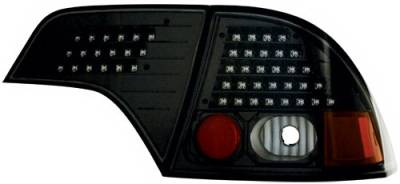 Honda Civic 4DR IPCW Taillights - LED without Red Cap - Clear Lens - Black Housing - No Red Cap - 1 Pair - LEDT-745CB