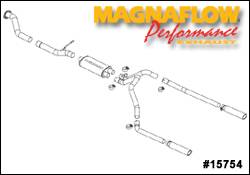 Magnaflow Cat-Back Exhaust System with Dual Split Rear Exit Pipes - 15754