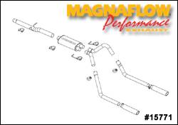 Magnaflow Cat-Back Exhaust System with Dual Split Rear Exit Pipes - 15771