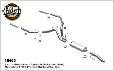 Ford F-150 Magnaflow Dual Split Rear Exit Stainless Steel Cat-Back Exhaust System - 16463