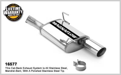 Ford Mustang Magnaflow Single Rear Exit Stainless Steel Axle-Back Exhaust System - 16577