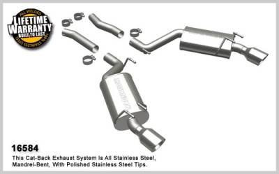 Chevrolet Camaro Magnaflow Dual Split Rear Exit Stainless Steel Axle-Back Exhaust System - 16584