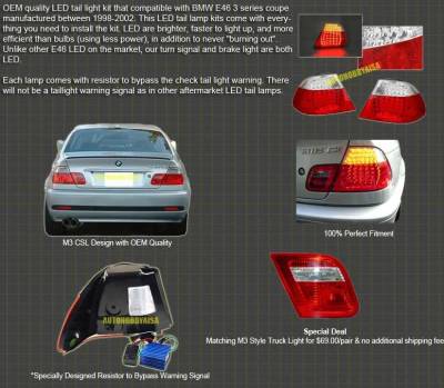 E46 2D LED Clear 00-03