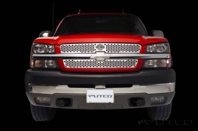 Chevrolet Silverado Putco Punch Grille Insert with Bar & Shield - 52137