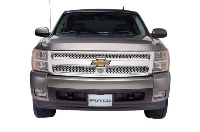 Chevrolet Silverado Putco Punch Grille Insert with Bar & Shield - 52189