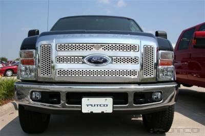 Ford F250 Superduty Putco Punch Grille Insert with Wings Logo - 56197