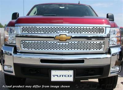 Chevrolet Silverado Putco Punch Stainless Steel Grille - 84189