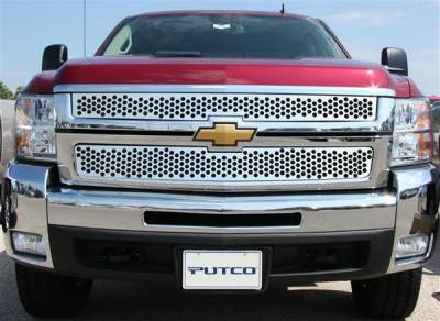 Chevrolet Silverado Putco Punch Stainless Steel Grille - 84195