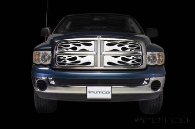 Dodge Ram Putco Flaming Inferno Stainless Steel Grille - 89132