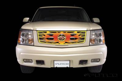 Cadillac Escalade Putco Flaming Inferno Stainless Steel Grille - 4 Color - 89315