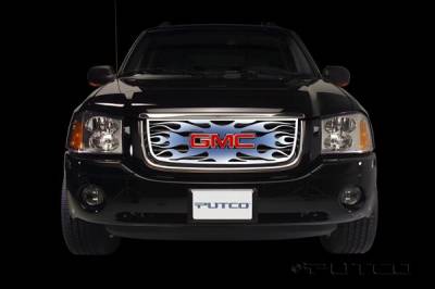 GMC Envoy Putco Flaming Inferno Stainless Steel Grille - Blue - 89436