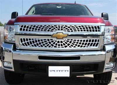 Chevrolet Silverado Putco Liquid Spider Web Grille - 303195