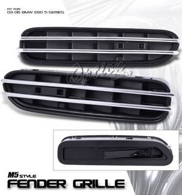 BMW 5 Series Option Racing Bumper Grille - M5 Style Fender Net - 29-12116